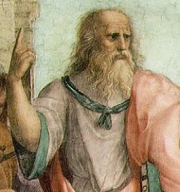detail of Plato from Raphael's "School of Athens"