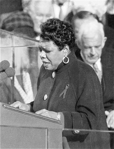 Maya Angelou reciting her poem, On the Pulse of Morning, at President Bill Clinton's inauguration in 1993